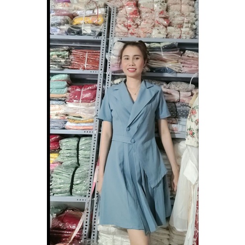 ĐẦM CỔ VSET XẾP LY