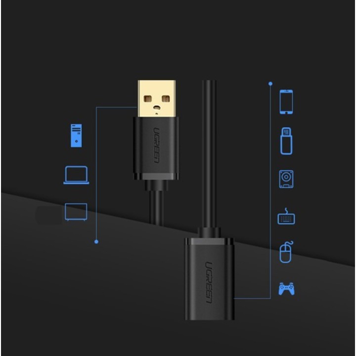 Cáp nối dài USB 2.0 Ugreen Cao cấp sản phẩm chính hãng