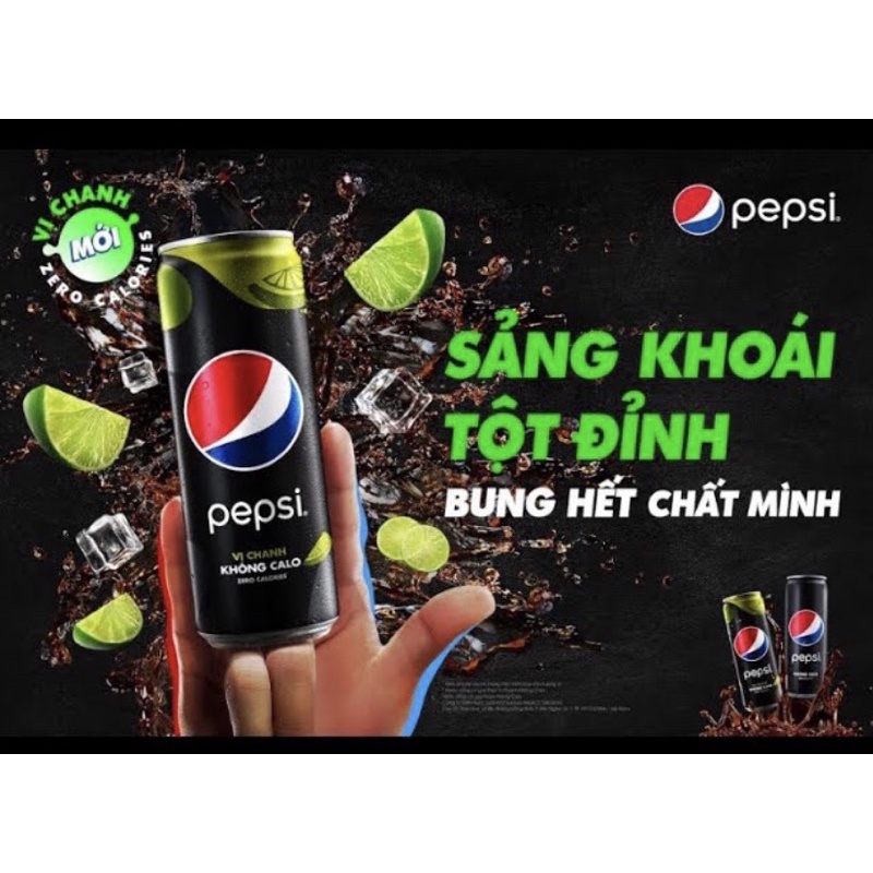 PEPSI vị Chanh không Calo sảng khoái bất tận