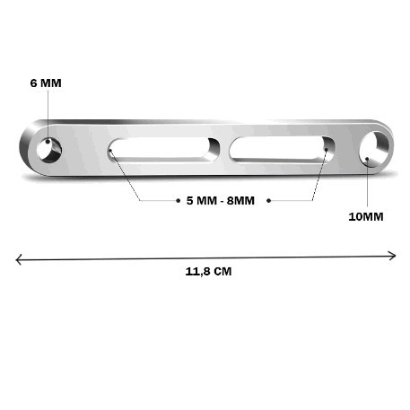 Pat Nhôm CNC 3D Gắn Đèn Trợ Sáng, Gắn Chân Gương Xe Máy