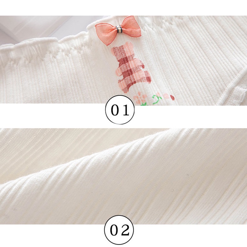 Quần lót cotton lưng vừa phối ren trang trí nơ họa tiết hoa ngọt ngào dễ thương dành cho nữ