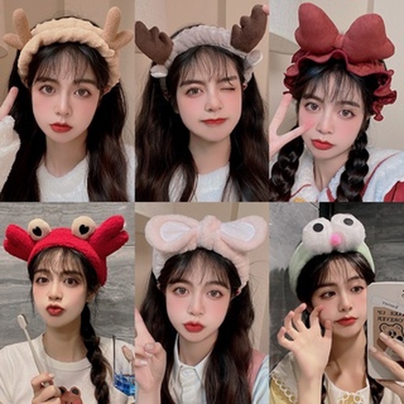 Băng Đô Cài Tóc Rửa Mặt Thiết Kế Đơn Giản Dễ Thương Phong Cách Hàn Quốc