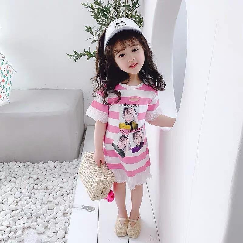 Váy bé gái mùa hè cao cấp siêu xinh dễ thương phong cách công chúa đầm chữ A cho bé từ 6-18kg NX24
