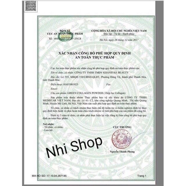 Diệp lục Colagen Powder hộp 30 gói ( Hàng chuẩn công ty100% ) | BigBuy360 - bigbuy360.vn