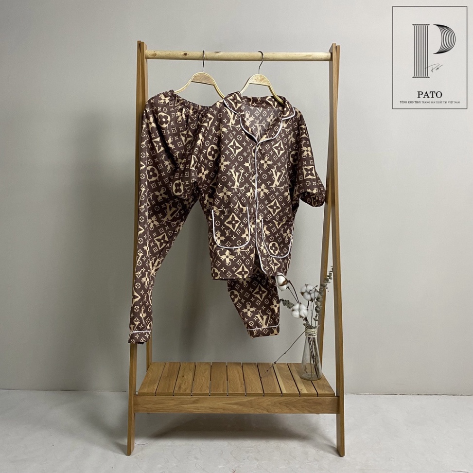 Bộ pijama viền tay ngắn quần dài cực đáng yêu, chất liệu kate giặt không phai không nhàu (ảnh shop chụp) | BigBuy360 - bigbuy360.vn