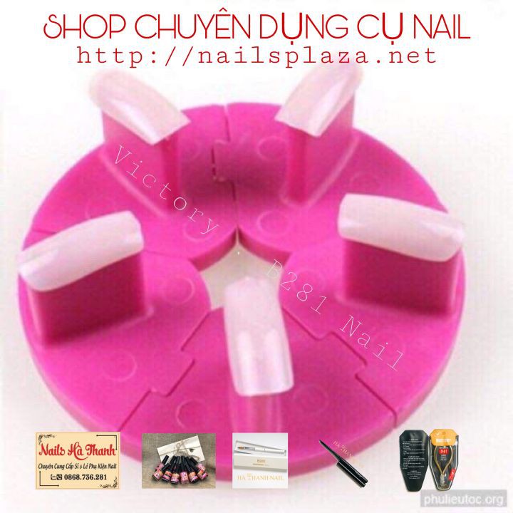 Đế Gắn Móng Mẫu Tập Vẽ , Đế Móng Làm Mẫu Nail 6 Miếng Bằng Nhựa