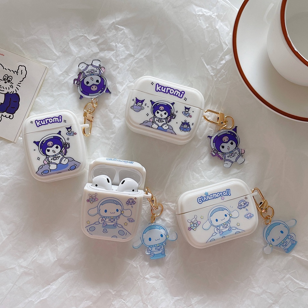 Vỏ Bảo Vệ Hộp Sạc Tai Nghe compatible AirPods3 Pro compatible AirPods3 Pro Họa Tiết Chú Chó Cinnamon Hai Mặt Dễ Thương