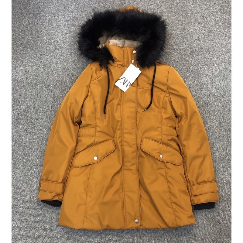 Áo parka nữ zara xuất khẩu áo khoác parka lót lông -AK4