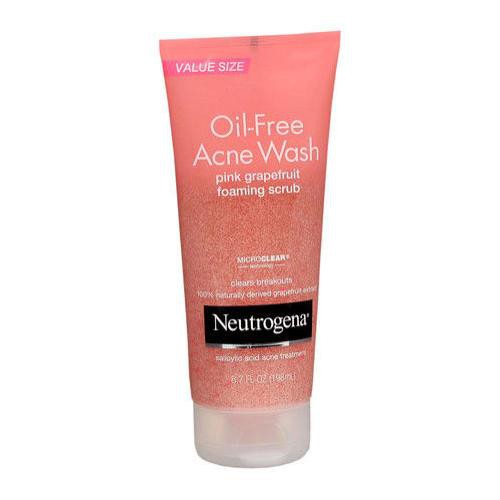 Sữa Rửa Mặt Loại Bỏ Mụn Neutrogena Oil Free Acne Wash Pink Grapefruit Foaming Scrub (198ml)