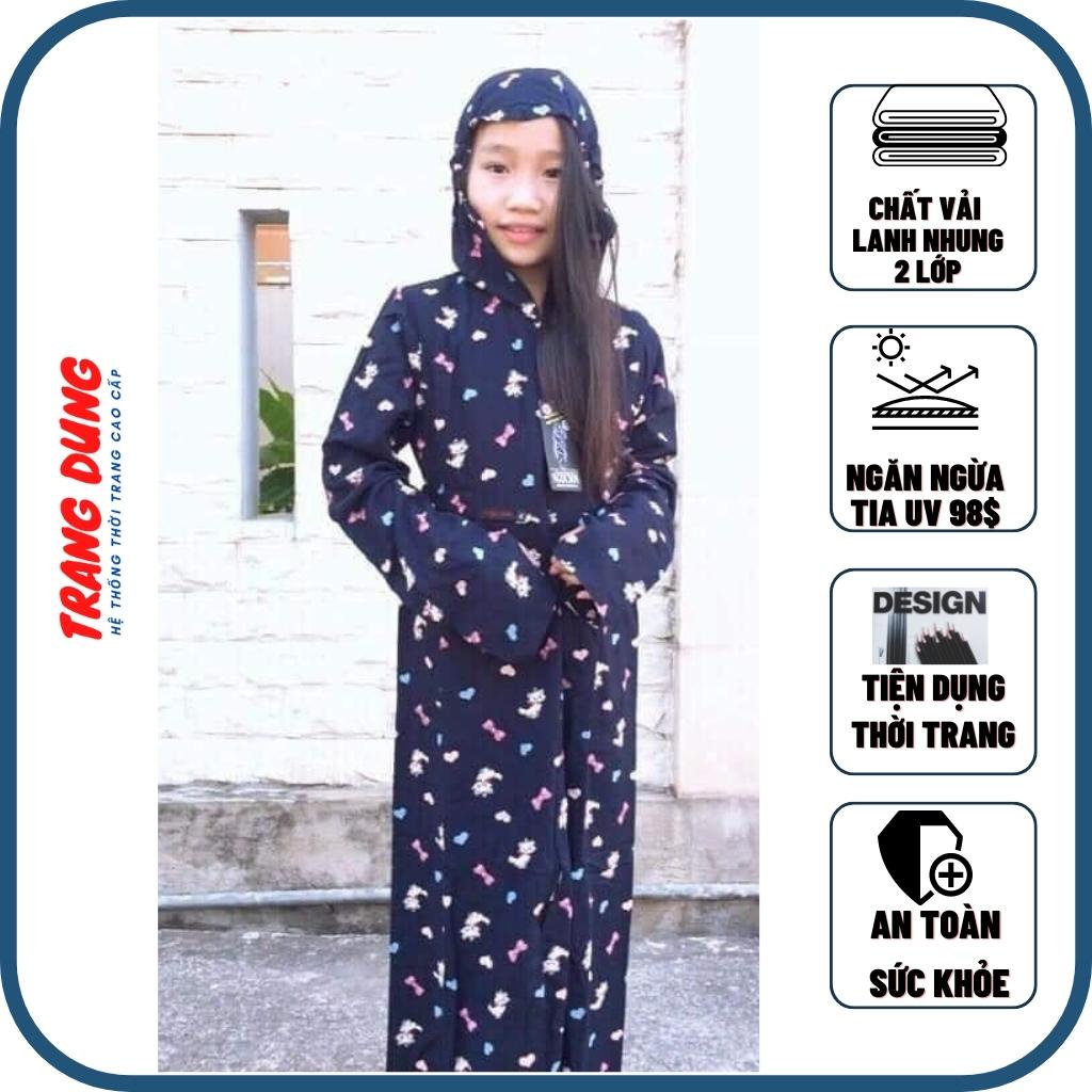 Áo chống nắng trẻ em - Áo chống nắng toàn thân trẻ em 2 lớp vải Umi siêu ngộ nghĩnh và đáng yêu.