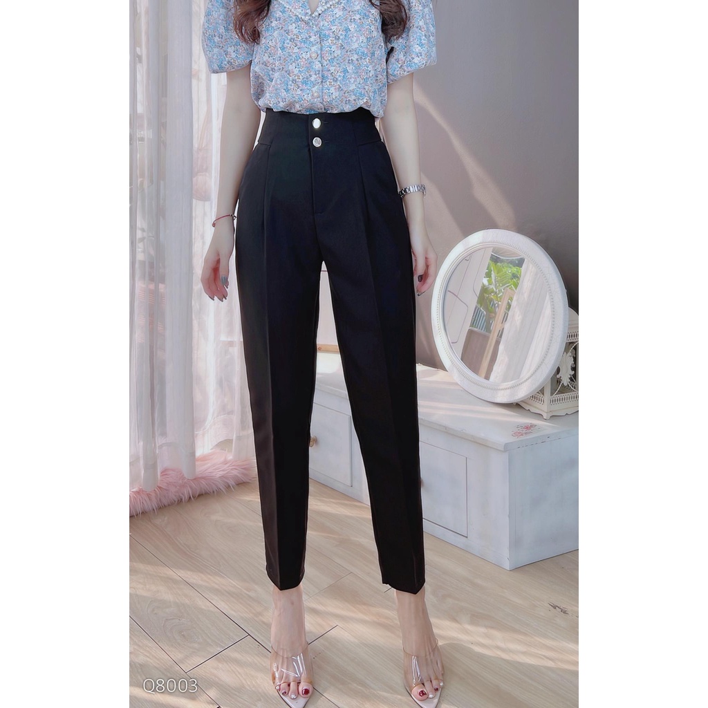 Quần tây lưng cao công sở nữ kiểu baggy 2 khuy CHUU Q8003