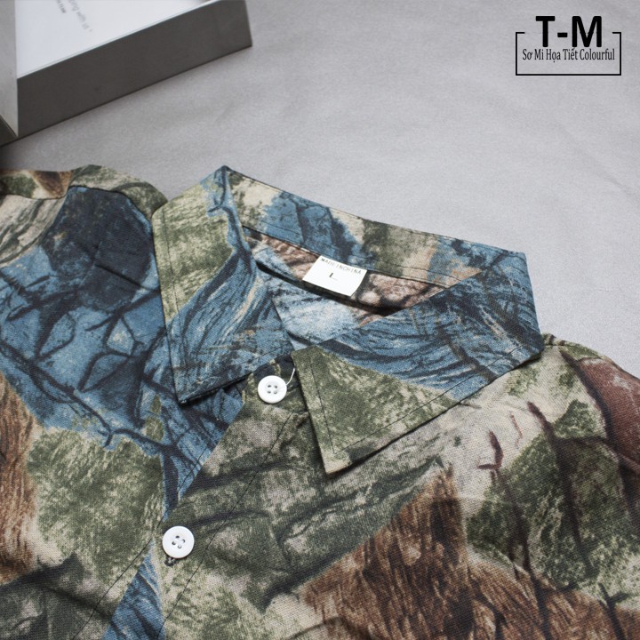 [Mã AOSOMT5 hoàn 15% tối đa 30k xu đơn 99k] Áo sơ mi hoạ tiết Colourful tay ngắn nam thoáng mát, không nhăn | BigBuy360 - bigbuy360.vn