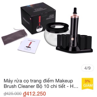(back 10-25k) Bộ máy rửa cọ - combo máy giặt cọ trang điểm