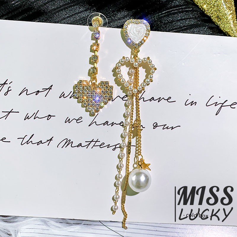 Khuyên tai thiết kế hai bên bất đối xứng thời trang cá tính dành cho nữ