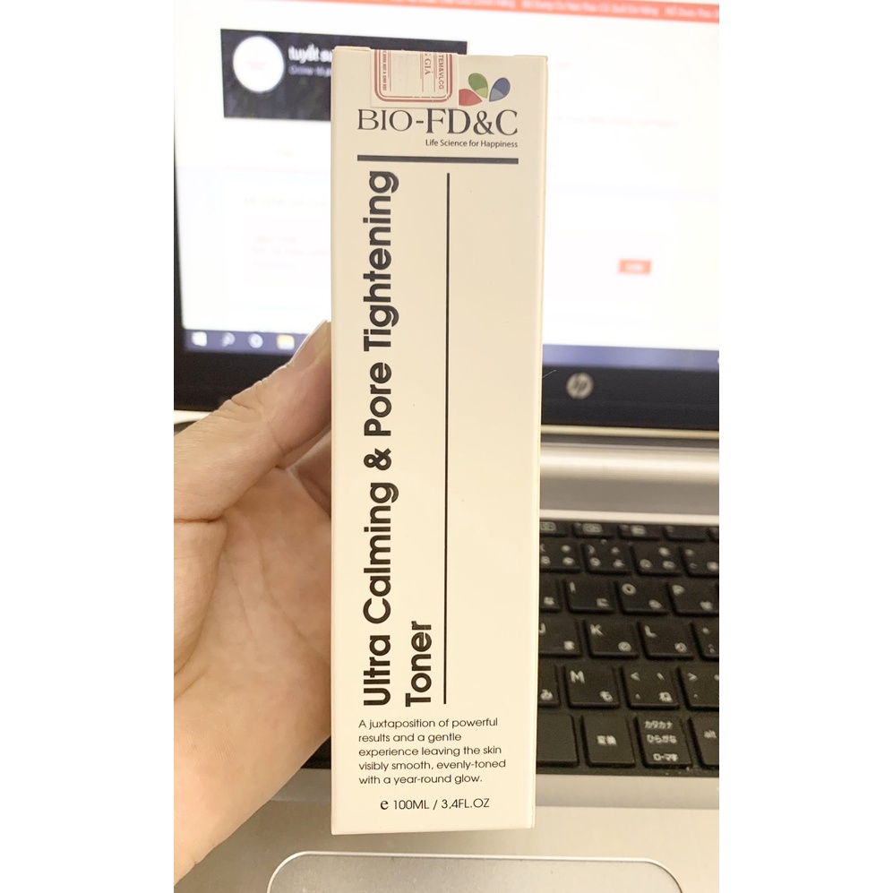 Nước hoa hồng cấp ẩm phục hồi BIO Ultra Calming &amp; Pore Tightening Toner 100 ml