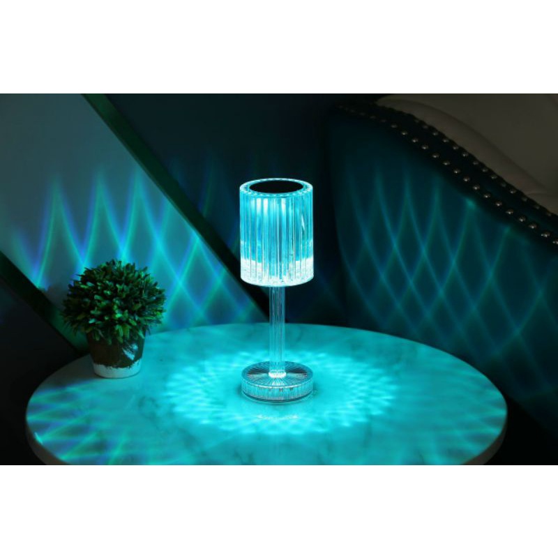 Đèn bàn pha lê kim cương có remote 16 màu,,,,