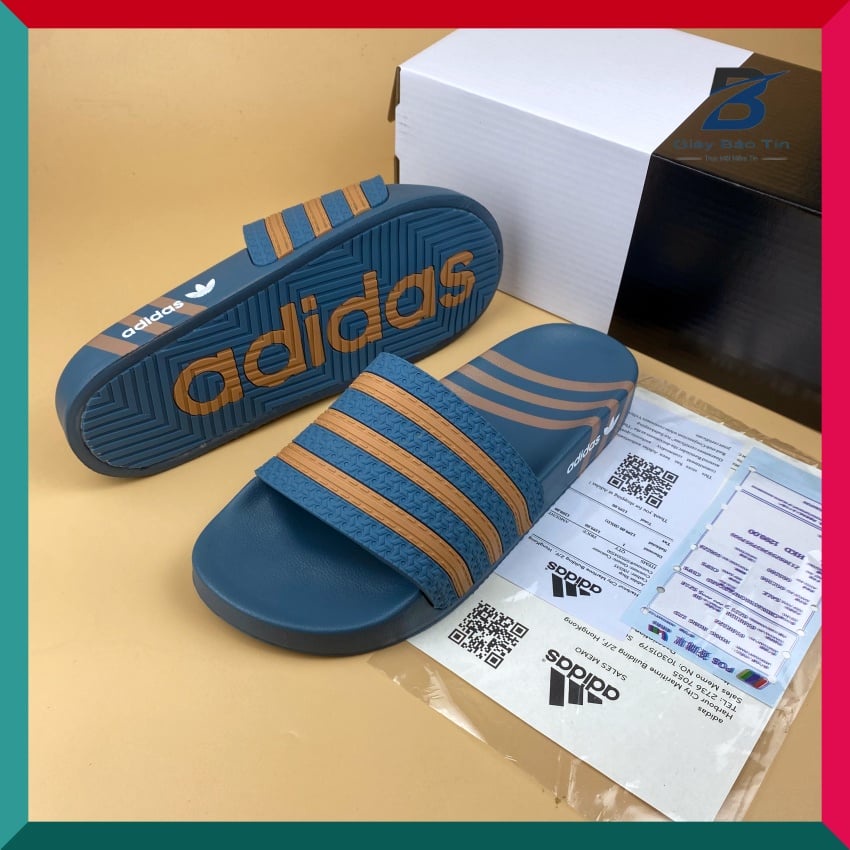 🔥HÀNG SIÊU CẤP🔥Dép nam quai ngang 3 sọc ADIDAS đúc cao su non cao cấp siêu êm
