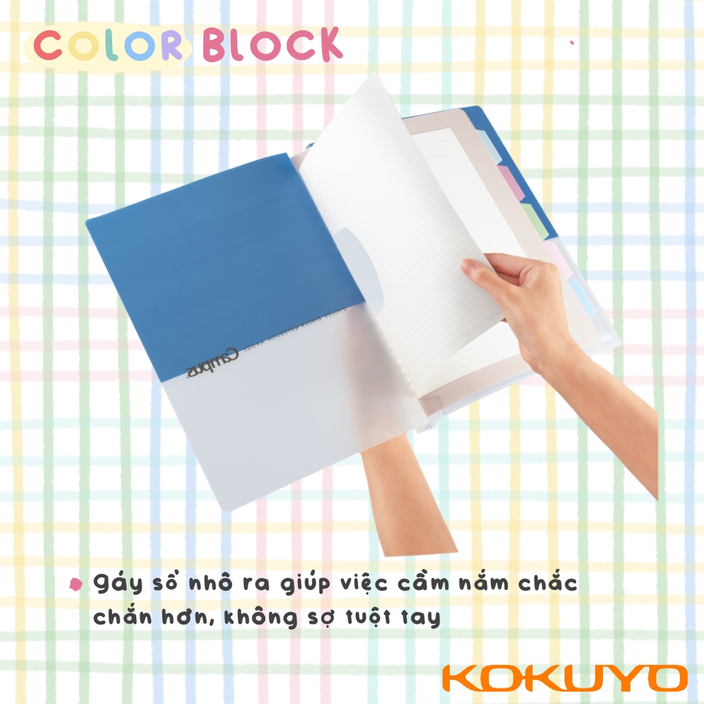 Sổ Binder Còng Nhựa Color Block Loại 2 Lỗ Campus