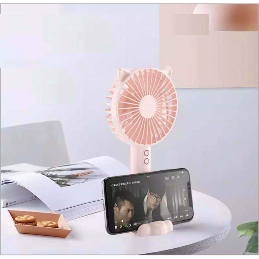 Quạt mini tích điện cầm tay 3 tốc độ, hàng chính hãng - Bảo hành 1 tuần - Jerry Shop