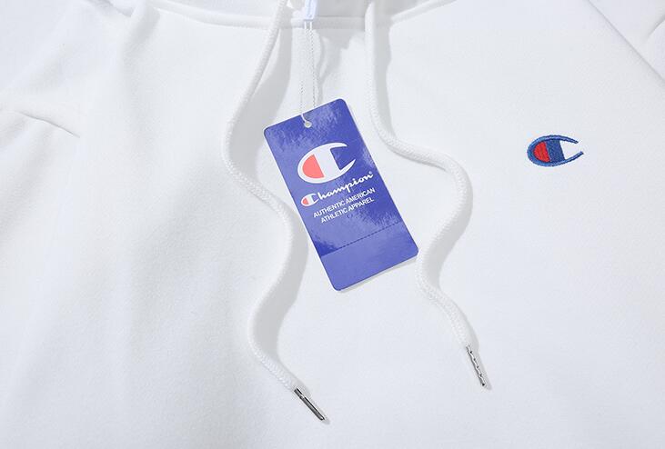 Áo hoodie vải nhung thêu hình logo Champion trẻ trung thời trang