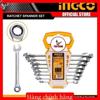 8-19mm bộ 8 cờ lê vòng miệng tự động ingco hkspar1082