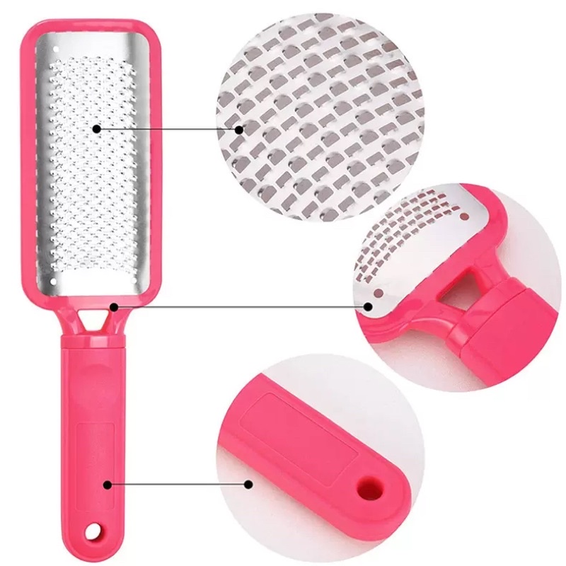 Chà Gót Chân Inox Tay Cầm Cán Nhựa Chuyên Dụng