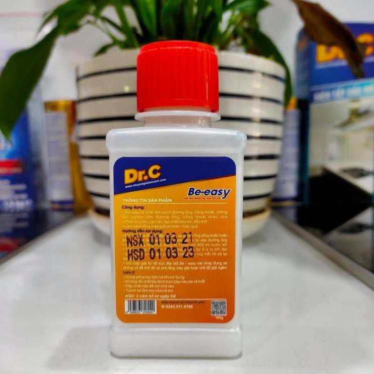 [FLASH SALE] Bột Thông Tắc Đường Ống, Cống Thoát, Chậu Rửa, Vệ Sinh Lồng Máy Giặt Dr.C Be-easy [CHÍNH HÃNG]