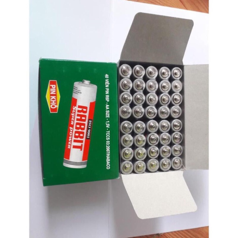 Vỉ 4 viên pin con thỏ AA, AAA 1,5V