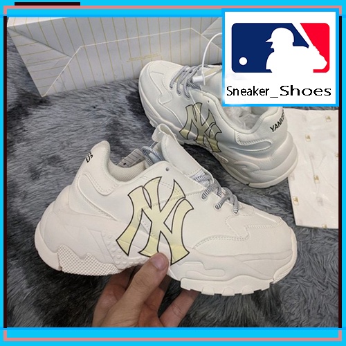 Giày _MLB NY, Giày Sneaker NY Da Bò Cao Cấp Đế Cao Tăng Chiều Cao Full Box Bill | BigBuy360 - bigbuy360.vn