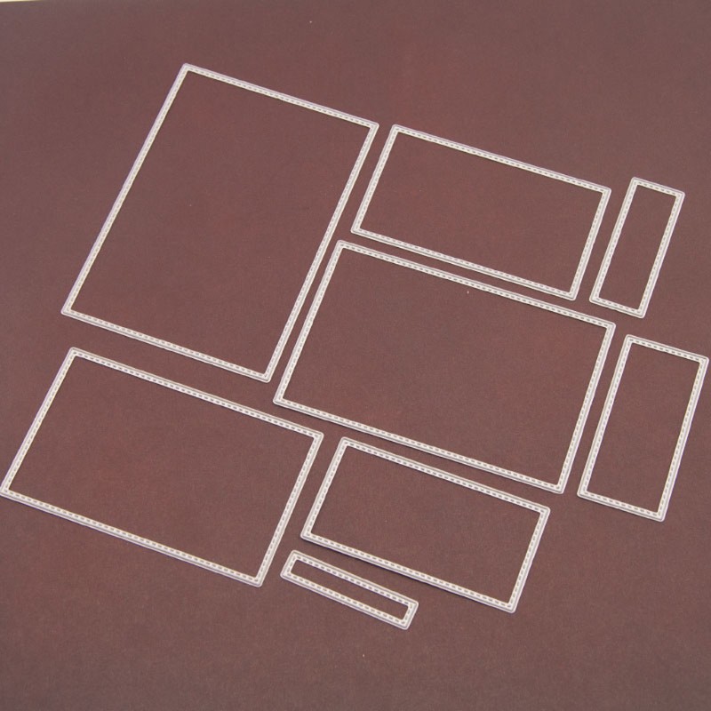 Khuôn cắt giấy kim loại hoạ tiết hình chữ nhật độc đáo