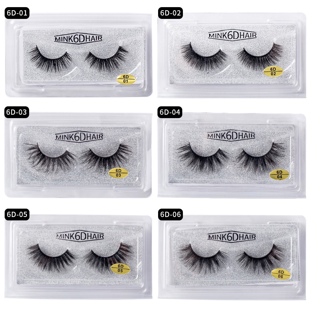 New 6D False Eyelashes 25mm Cross Eyelashes Mink Thick Fake Eyelashes