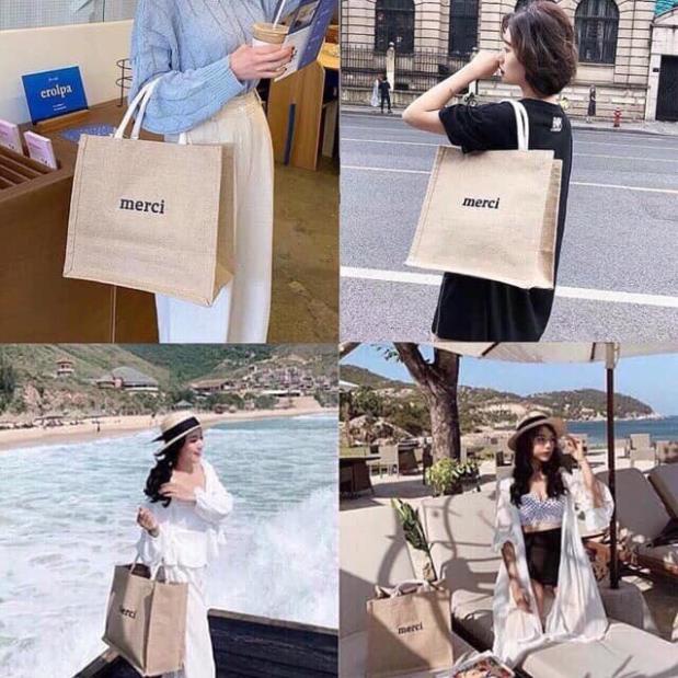 Túi Cói Du Lịch. Túi Merci Siêu Hót. Túi Đi Biển