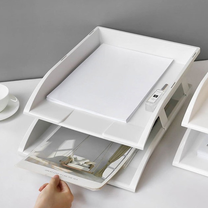 Kệ Đựng Tài Liệu 2/3 Tầng Có Thể Xếp Chồng Tiện Dụng Cho Văn Phòng