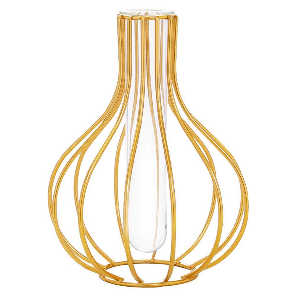 Lọ Hoa Bằng Sắt Có Giá Đỡ Kim Loại Dùng Trang Trí Nhà Cửa