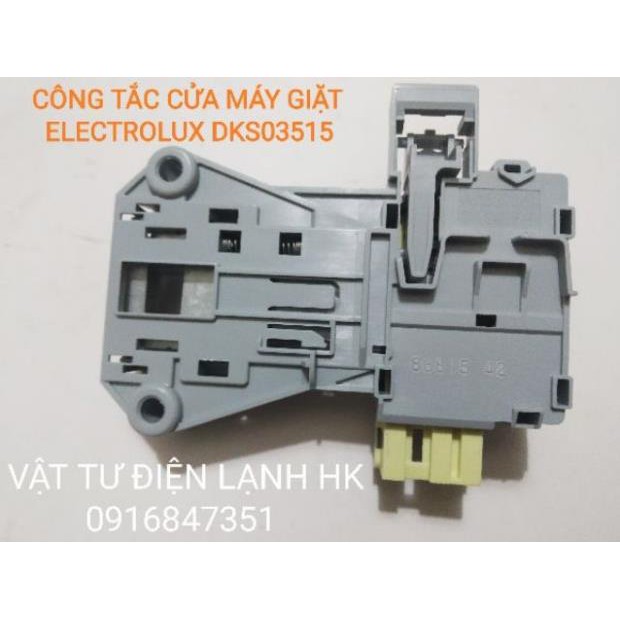 Công tắc khoá cửa máy giặt Electrolux 3 chân inverter Khóa cửa MG Elec in DKS10628 DKS03515 vuông dẹt