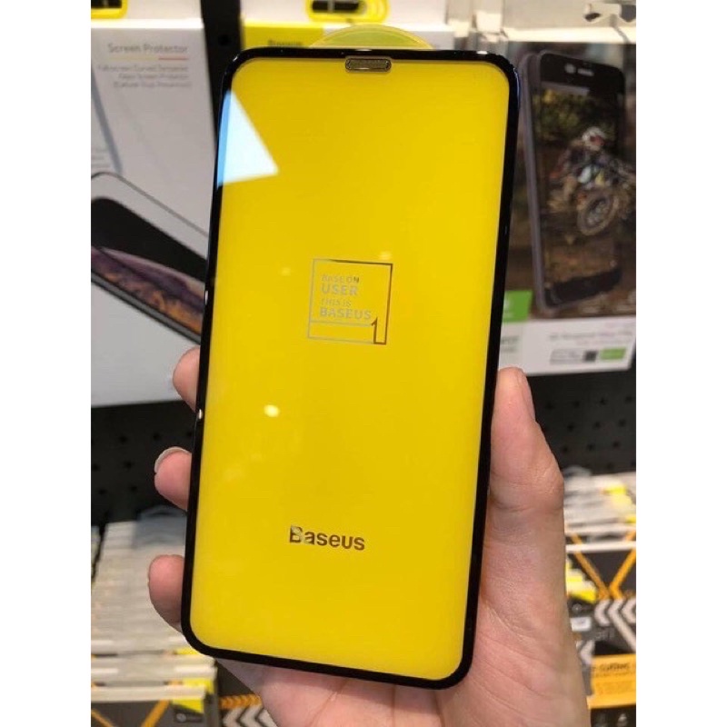 Kính Full Màn Hình Baseus chống bụi, chống nước vào màng loa cho iPhone 6 -> XsM