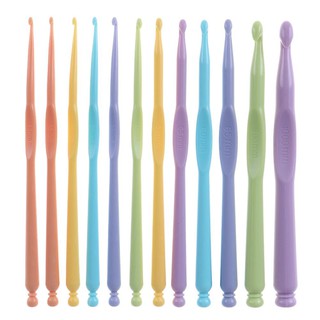 Bộ 12 kim đan móc len bằng nhựa 2-10mm chuyên dụng cao cấp