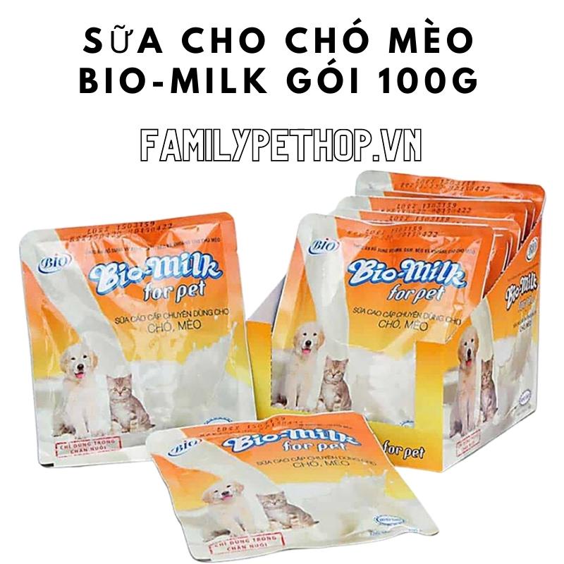 Sữa cho chó mèo Bio-Milk gói 100g-familypetshop.vn