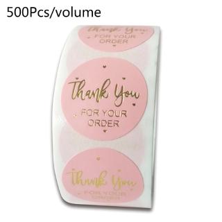 500pcs Thank You for Your Order Stickers with Gold Foil Round Seal Label Handmae