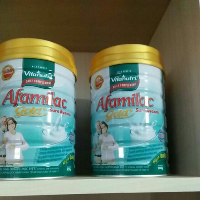 5 lon Sửa  afamilac gold 900g khuyến mãi 1 lon sửa  đặc có đường.