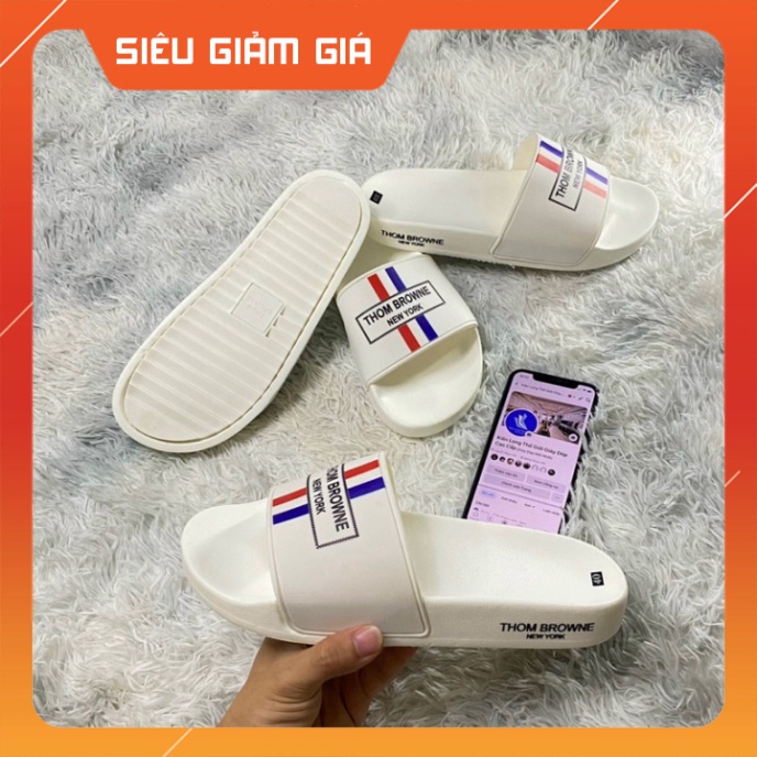 Dép nam Thom Browne đế cao su cao cấp , dép nam quai ngang 2022 TrungPii Siêu rẻ shopee