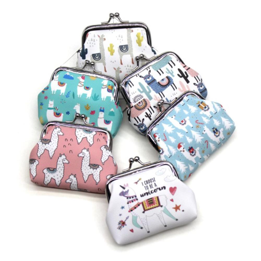 1 Ví Mini Đựng Tiền Xu Tạo Hình Lạc Đà Alpaca Dễ Thương