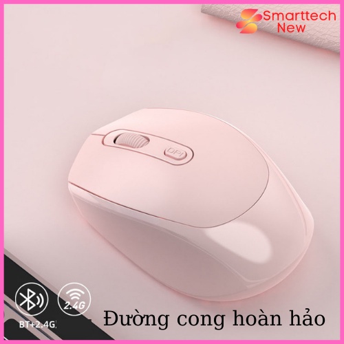 Chuột Bluetooth M107, Kết Nối Bluetooth 5.1 Hoặc Đầu Thu 2.4Ghz Yên Tỉnh, Pin Có Thể Sạc Lại