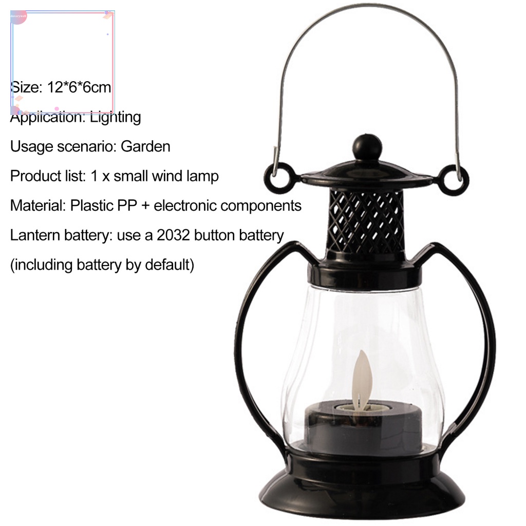 (DOV) Đèn Lồng LED Để Bàn Chạy Bằng Pin, Thiết Kế Vòng Treo