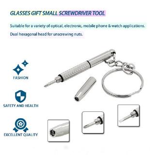 Set tua vít mini 3 trong 1 sửa chữa mắt kính có móc khóa tiện dụng