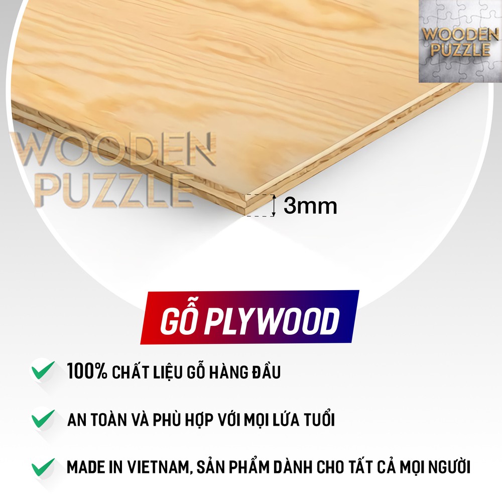 [MADE IN VIET NAM] Tranh xếp hình gỗ thám tử lừng danh conan 300 - 500 mảnh ghép,bộ ghép hình, bộ xếp hình WP82