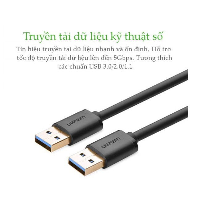 Cáp USB 3.0 dài 2m Ugreen 10371 Cao Cấp-Hàng Chính Hãng