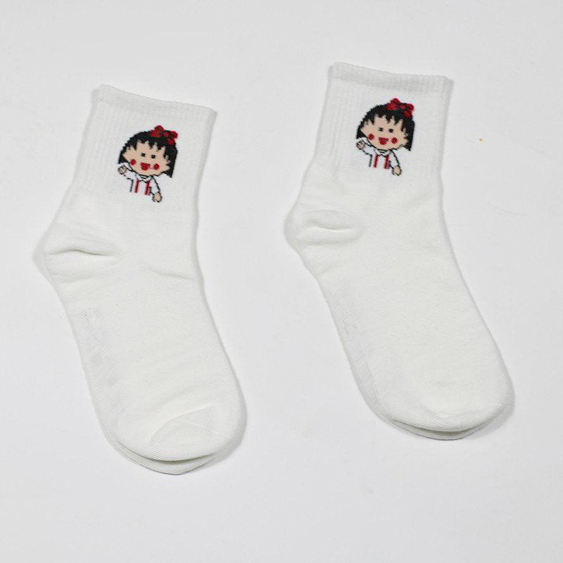 Vớ Cotton Họa Tiết Hoạt Hình Vui Nhộn Cho Nam Nữ