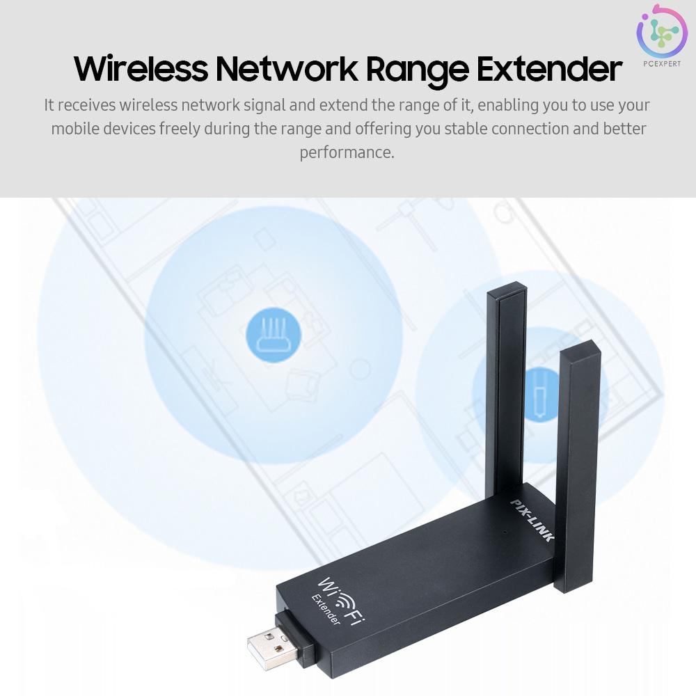 USB phát wifi không dây màu đen cho PC 2.4G (chỉ đến 300Mbps)/ 2 ăng ten | BigBuy360 - bigbuy360.vn