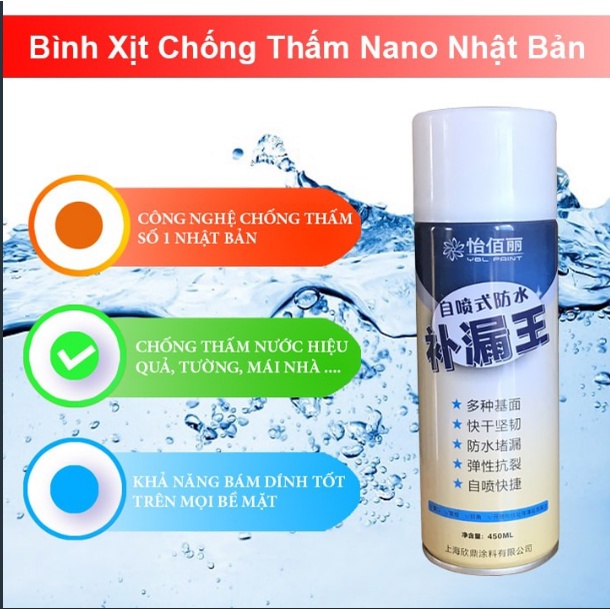 Bình xịt chống thấm nano công nghệ Nhật Bản - xit chong tham